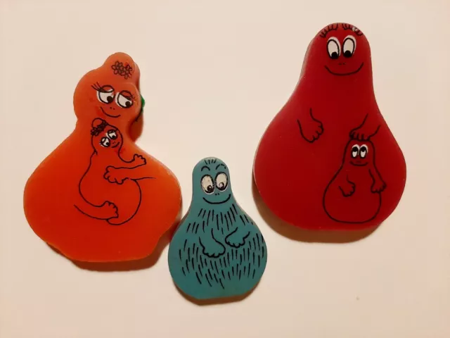 VINTAGE 1980 ERASER Gomme gommine cartoni cartoons comics BARBAPAPÁ