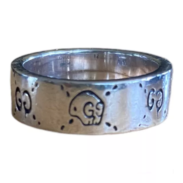 Gucci Ghost Ring 925 Silver Made in Italy Ladies Size 6 Italy Size 12 No Box