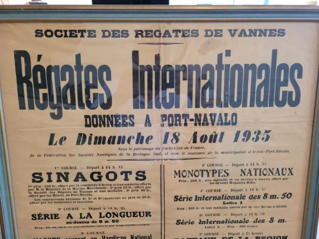 affiche ancienne publicité 1935 encadrée avec soin