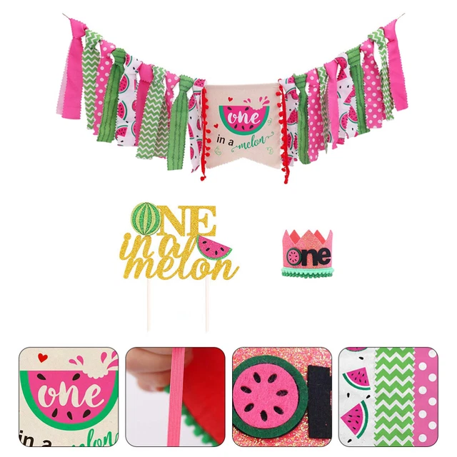 1 Set Baby Geburtstag Banner Banner Kopfbedeckung Kuchen eingelegte Karte Party