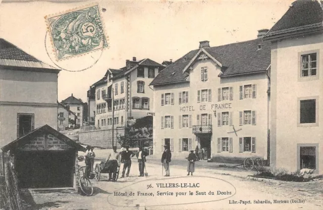 VILLERS-LE-LAC - Hôtel de France, Service pour le saut du Doubs  (Doubs)