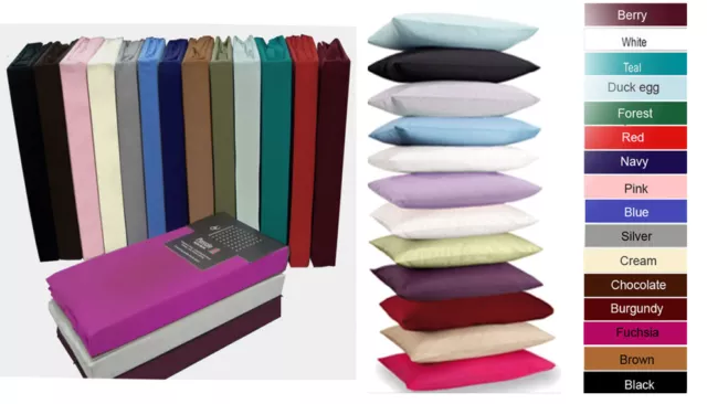 Percale  Fitted Sheet Percale Non Iron  Poly Cotton Sheets Single Double King