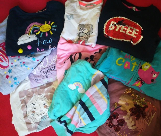Girls Tops Bundle (x9). Jumpers, T.Shirts & Hooded Tops 5-6 years
