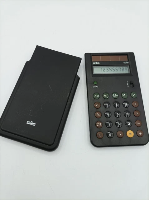 Braun Solar Calculator 4777 w/Cover - Collectible Vintage (Tested)