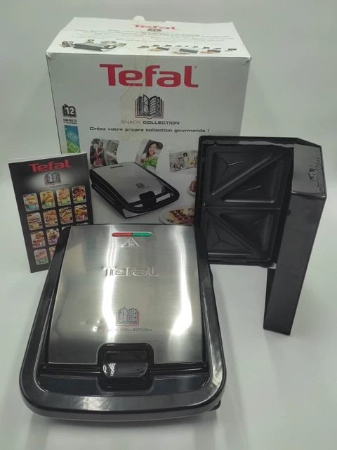 Tefal SW852D Snack Collection Sandwich und Waffelmaker Schwarz/Silber
