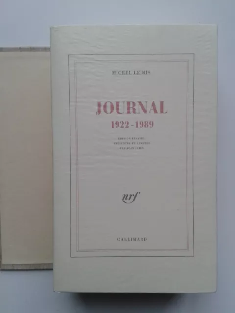 Michel LEIRIS " Journal 1922-1989 " E.O. NUM. 1/92 Pur Chiffon, Gallimard 1992