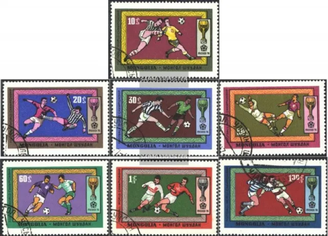 Mongolia 591-597 (complete issue) used 1970 Football-WM ´70, Me