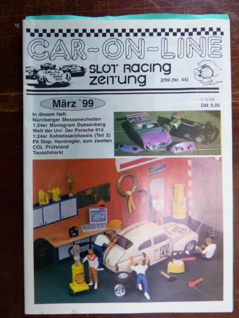 Car-On-Line Slot Racing Zeitung März 1999 Messe Nürnberg Monogram Kohlefaser 62S