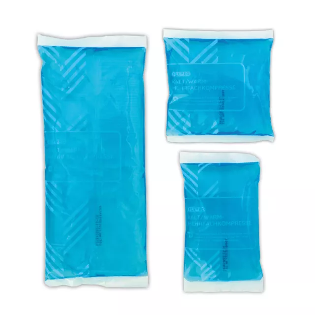 FLEXEO 3x Kalt Warm Kompresse Kühlkissen Kühlpack Gelkissen Kühlkompresse blau