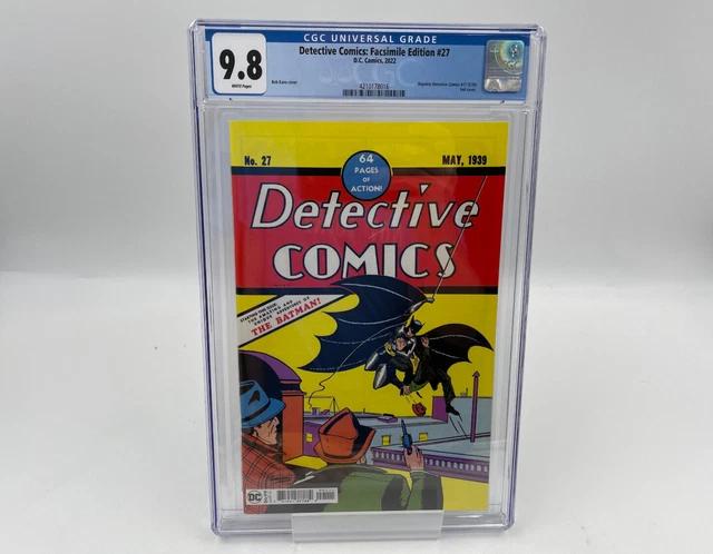 Detective Comics #27 Facsimile Edition CGC 9.8 Reprints 1939 1st Batman DC 2022