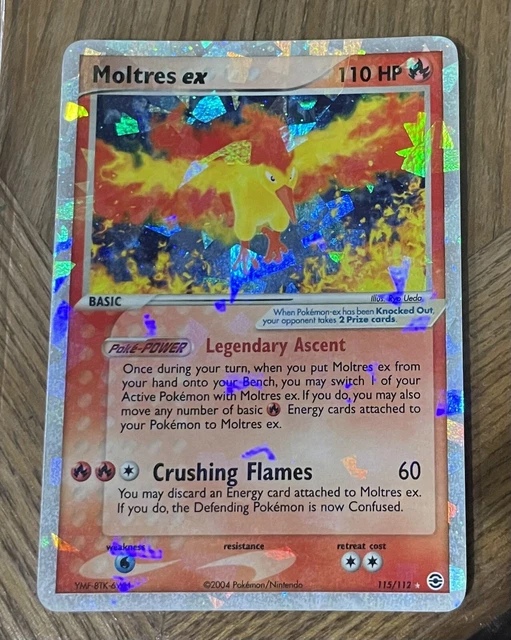 Pokemon Cards - Moltres Ex 115/112 - Fire Red Leaf Green - Secret Rare Holo - NM