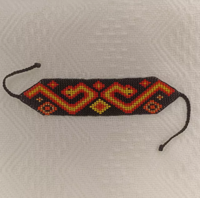 Pulsera de ayahuasca de medicina sagrada con cuentas de vidrio peyote...