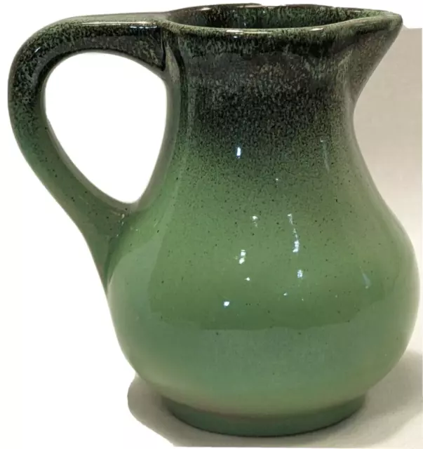 ROYAL GOUDA SMALL PITCHER GRADIANT GREEN to Black  3.5 in Vintage