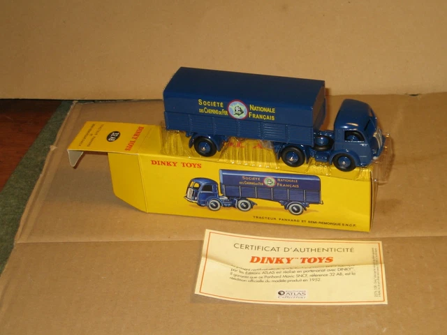 DINKY TOYS PANHARD SEMI REMORQUE *S N C F * Ref 32 AB Pour Restau Sans