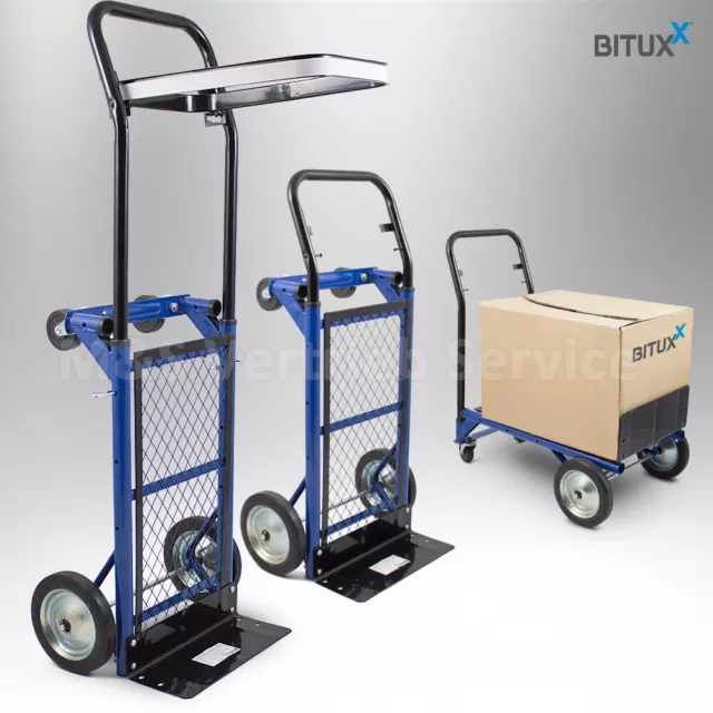 Bituxx 2in1 Multifunktionskarre Sackkarre Transportkarre Plattformwagen klappbar