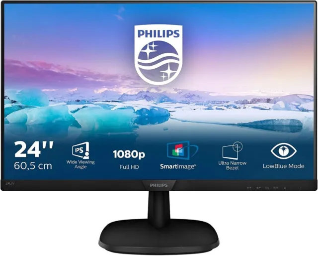 Philips PC Monitor Computer Bildschirm 24 Zoll FHD IPS Display LED 1920x1080