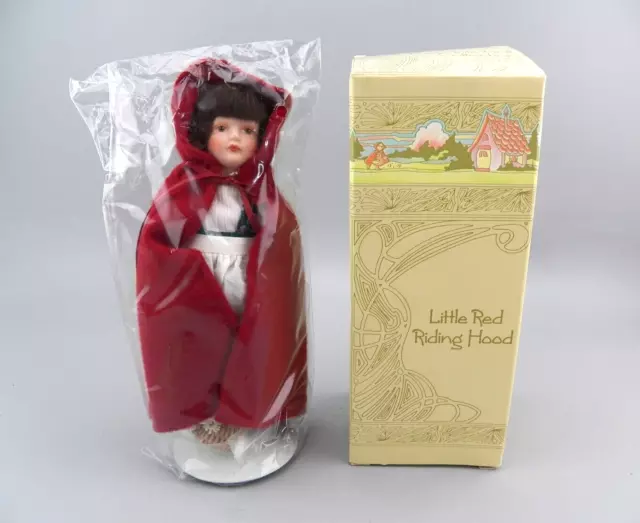 VTG 1985 AVON Fairy Tale Doll Collection Little Red Riding Hood w/Stand SEALED