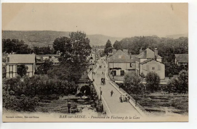 BAR SUR SEINE - Aube - CPA 10 - Panorama du faubourg de la gare