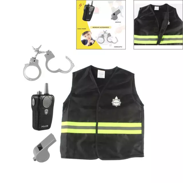 Kids Police Costume Role Play Kit Policeman Dress Up for Boys Girls, Police