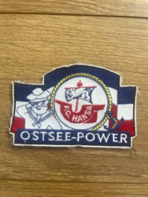 FC Hansa Rostock Aufnäher Patch Kutte RARITÄT 90er Fussball FCH Ostsee-Power