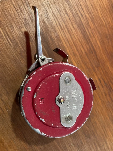 automatic martin fishing reel 81 VINTAGE FISHING REEL fish Automatic Martin Reel 81 fly flyfishing auto red # 81 $40.00