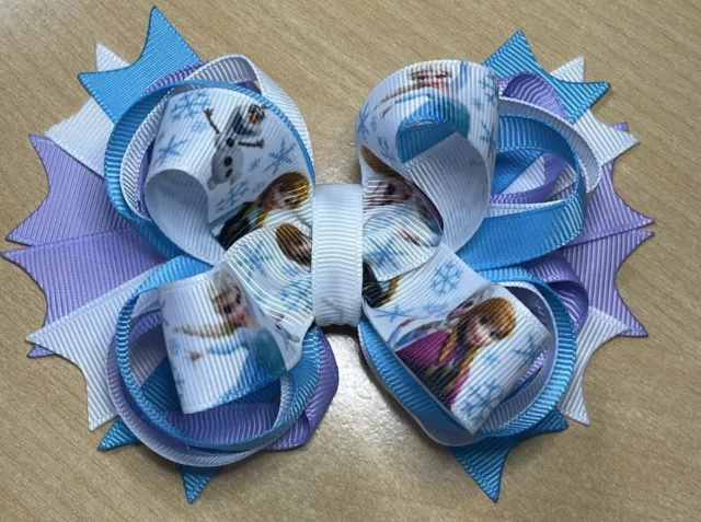 Frozen Anna, Elsa, Olaf Inspired Hair Bow