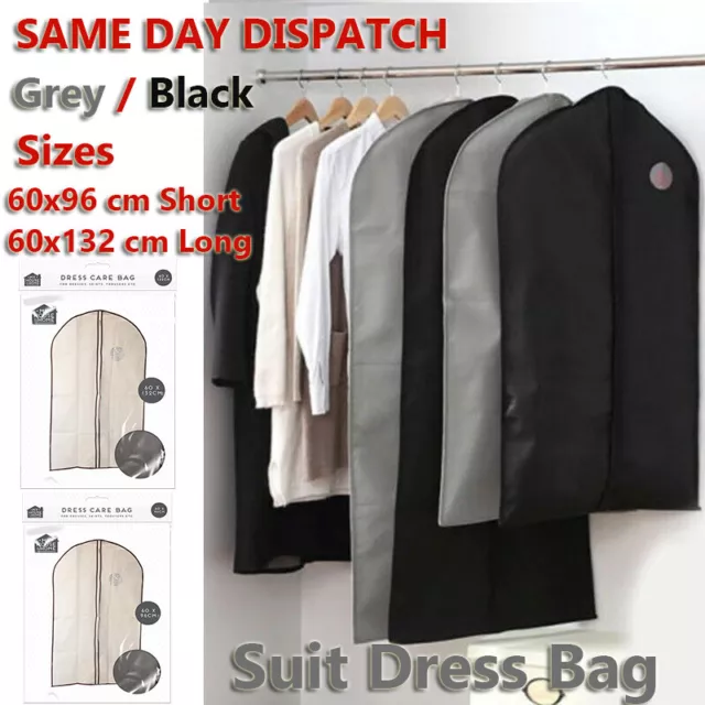 🔥Large Hanging Suit Dress Coat Travel Bag Clothes Cover Dust Proof Storage Zip