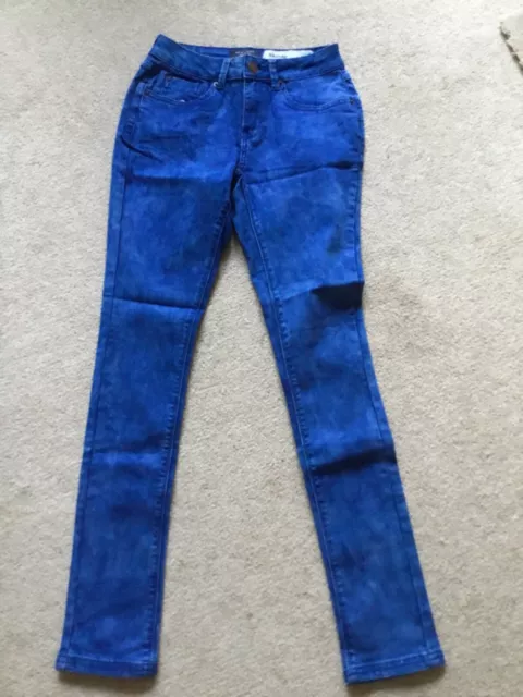 New Look Girl's Skinny Cotton Blue Tie Dye Jeans- Age 13yrs - New