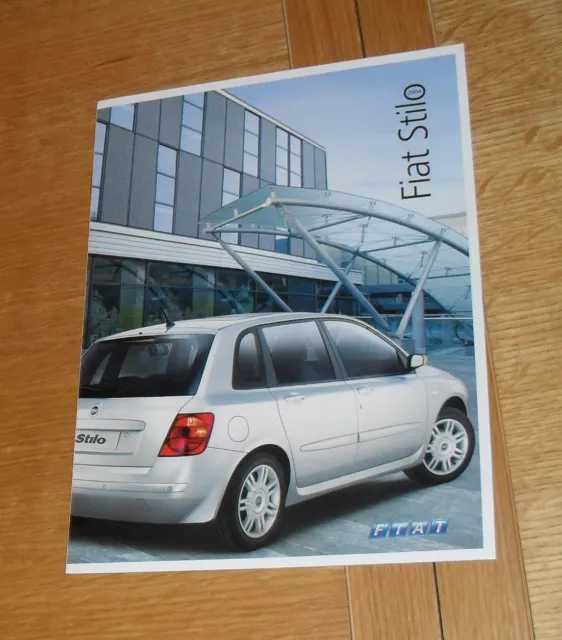 Fiat Stilo Brochure 2004 Active Dynamic Prestigio 1.4 1.6 1.8 2.4 20v 1.9 JTD