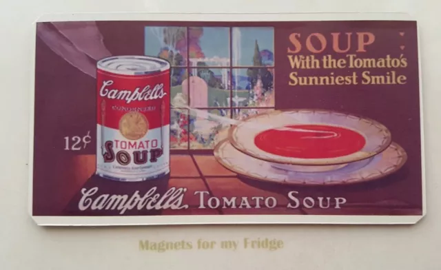 VINTAGE 1920's CAMPBELLS TOMATO SOUP ADVERTISEMENT FRIDGE MAGNET - M738 PDF