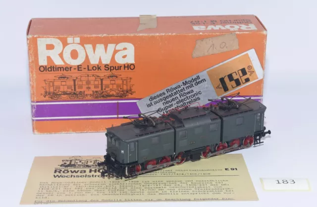 #183 Röwa H0 1406 Oldtimer E-Lok BR E91 05 Wechselstrom