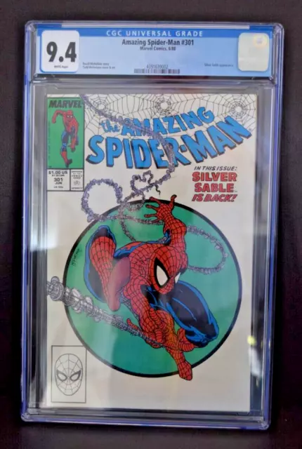 Amazing Spider-Man 301 (Marvel 1988) McFarlane CGC 9.4 White Pages!!