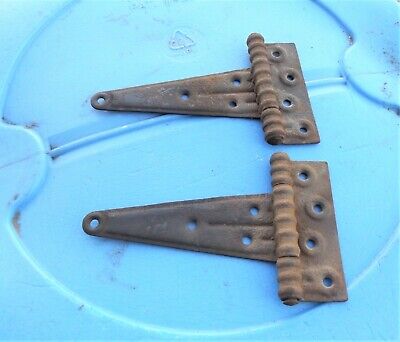 Vintage Art Deco Barn Strap Hinges, Rare and Unusual
