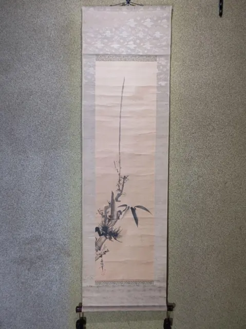 Pine Bamboo Plum Japanese Hanging Scroll Kakejiku Asian Culture Picture Painting