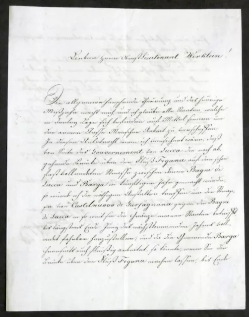 Lettera con autografo di Francesco IV d'Austria-Este duca di Modena - 1816