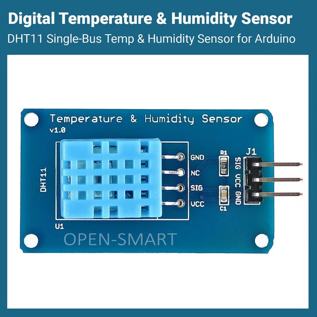 HiLetgo 5 Pezzi Sensore Di Temperatura E Umidità Digitale 3.3V-5V, Campo Di Misura 20%-95% UR E 0-50°C Per Arduino
