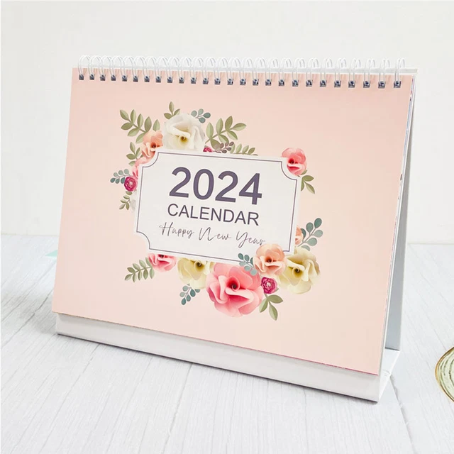 2024 DESK CALENDAR Standing Desktop Calendar Small Daily Planning