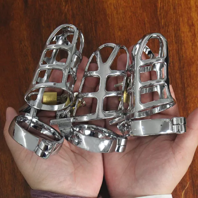 Männer Peniskäfig Metall Keuschheitskäfig Ring Chastity Bondage Device Cage BDSM