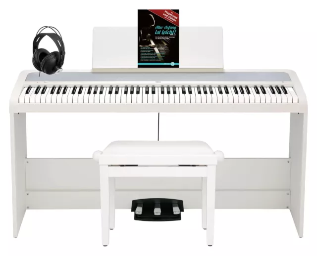 Schickes B2SP WH Digitalpiano, Weiß im Deluxe Set mit umfangreichem Zubehör