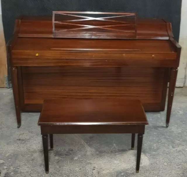 Vintage 1960 Acrosonic by Baldwin Spinet Piano With Matching Bench Vintage 1960 Acrosonic by Baldwin Spinet Piano With Matching Bench
