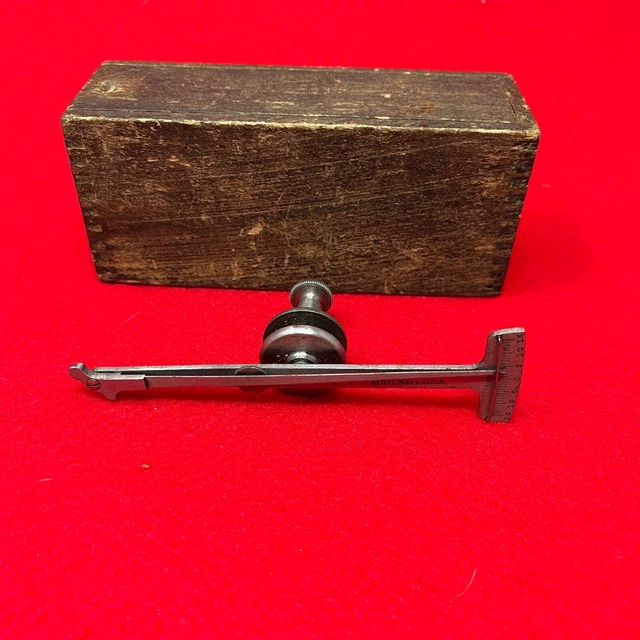 Starrett No 64 Test Indicator With Original Wooden Case Machinist Tools