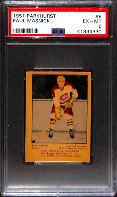 1951 Parkhurst #8 Paul Masnick Psa 6 41834330