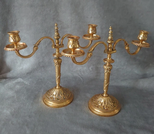 Paire De Bougeoirs, Chandeliers à 2 Bras De Lumière, Candéla