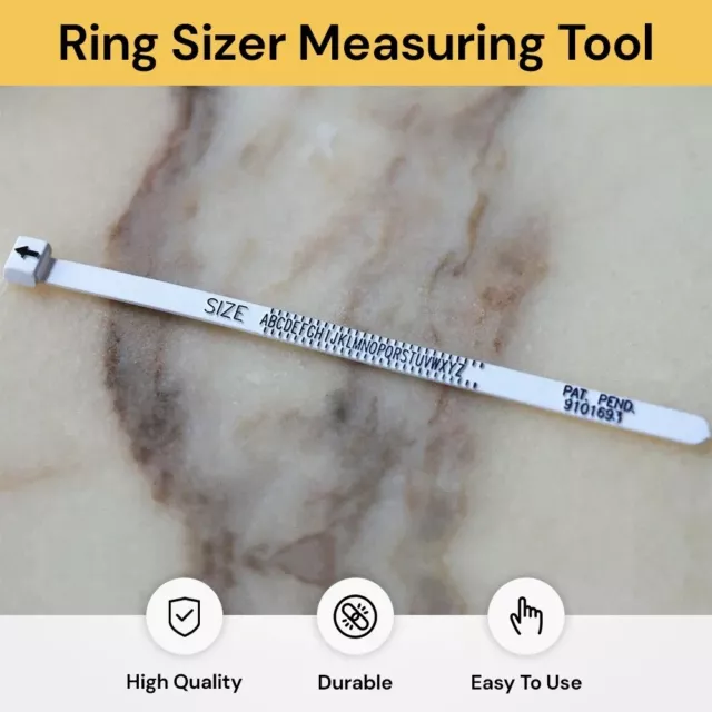 Ring Sizer Size Tool Check your Size Finger Gauge Measurement Sizes UK/AU A to Z