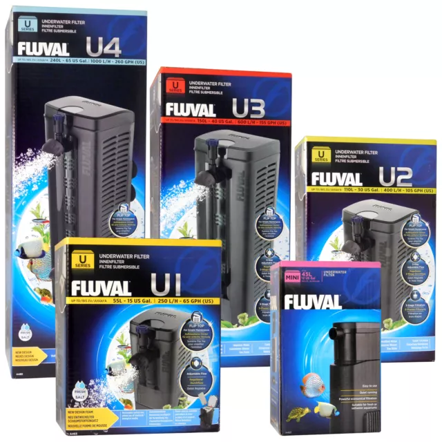 Fluval Mini, U1, U2, U3, U4 Unterwasser Internes Aquarium Fischtank Stromfilter