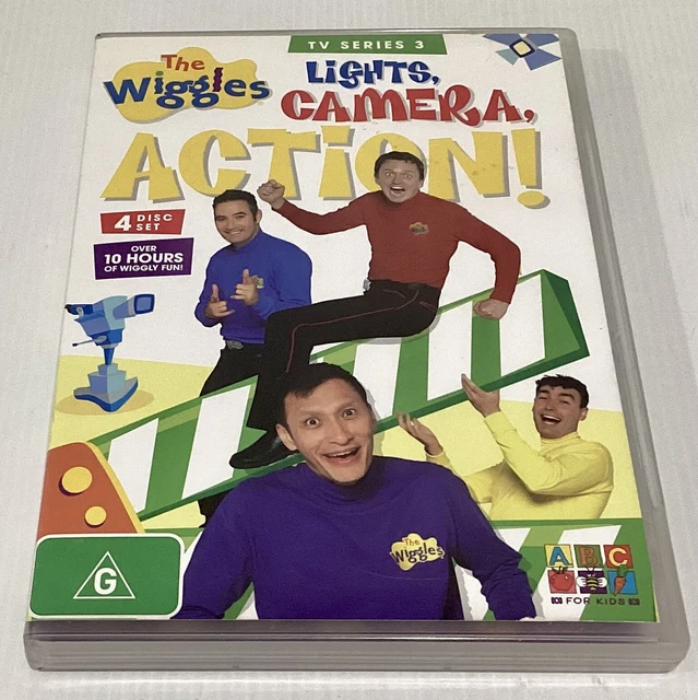 THE WIGGLES TV Series 3 Lights Camera Action DVD 4 Disc Set Region 4