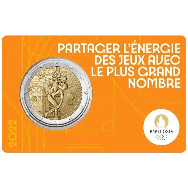 2 EURO FRANCE 2022 Olympia Paris 2024 as Single Coincard £12.16