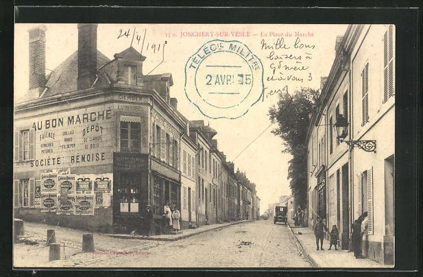 CPA Jonchery-sur-Vesle, La Place de Marché 1915