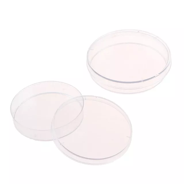 10Pcs/Set Polystyrene Sterile Petri Dishes Bacteria Culture Dish for Laborato F3