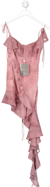 House of CB Pink Lyrah Ruffle Mini Dress UK XS